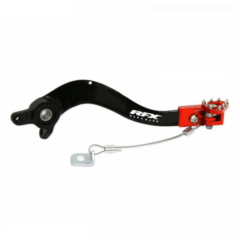 RFX FXRB5060099OR : Pedal de freno trasero RFX Pro FT (negro/naranja)