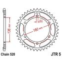 JT SPROCKETS JTR5.47ZBK : Corona JT 5 de zinc negro con 47 dientes
