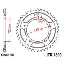 JT SPROCKETS JTR1800.43ZBK : Corona JT 1800 de zinc negro con 43 dientes