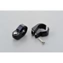 DAYTONA 99445 : Juego de abrazaderas para barra de refuerzo de manillar DAYTONA aluminio anodizado negro - Ø22,2mm