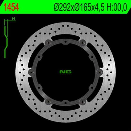 NG BRAKE DISC 1454 : Disco de freno NG BRAKES redondo flotante