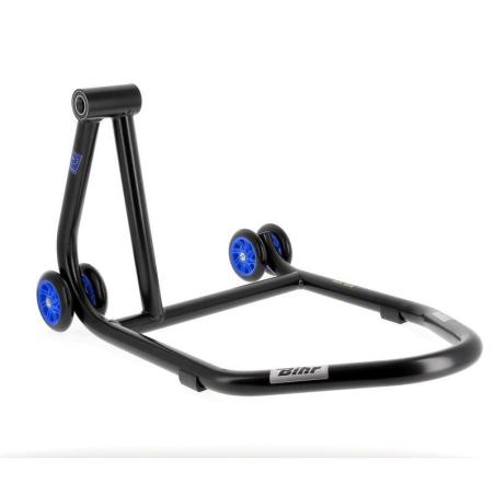 BIHR  : Caballete monobrazo izquierdo BIHR Home Track color negro mate y ruedas azules
