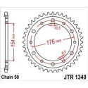 JT SPROCKETS JTR1340.43ZBK : Corona JT 1340 de zinc negro con 43 dientes