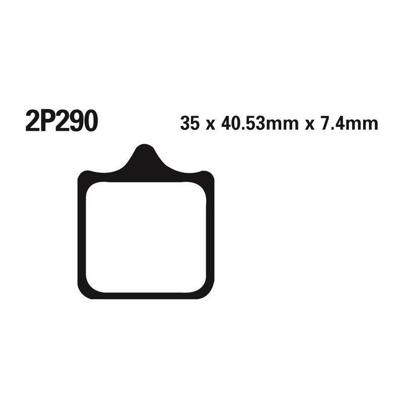 NISSIN 2P-290ST : Juego pastillas de freno NISSIN 2P290ST Del. SM 690 07