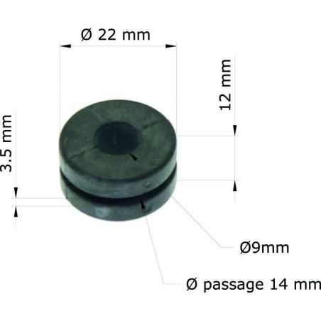 TOURMAX GRM-120/10 : Silentblock Honda XR400R 96-02/Faro 17245-107-010 GRM-120/10 (Juego de 10)