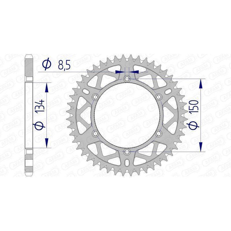 AFAM 17206+53 : Corona AFAM aluminio ultraligera autolimpiable 17206 - Paso 520