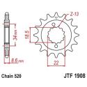 JT SPROCKETS JTF1908.15 : Piñón JT 1908 de acero con 15 dientes