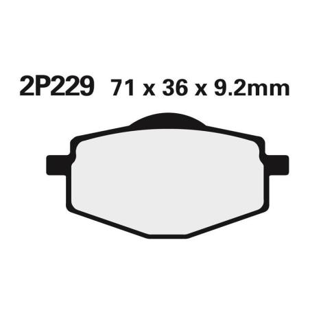 NISSIN 2P-229GS : Juego pastillas de freno NISSIN 2P229GS Tra. XT600E 90-