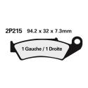 NISSIN 2P-215GS : Juego pastillas de freno NISSIN 2P215GS Del. CR250 87-94
