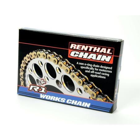 RENTHAL C241 : Cadena Renthal 420R1 con 120 eslabones negro/oro