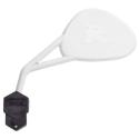 V PARTS PT93558 : Retrovisor izquierdo universal V PARTS Enduro R (homologado) con brida Blanco