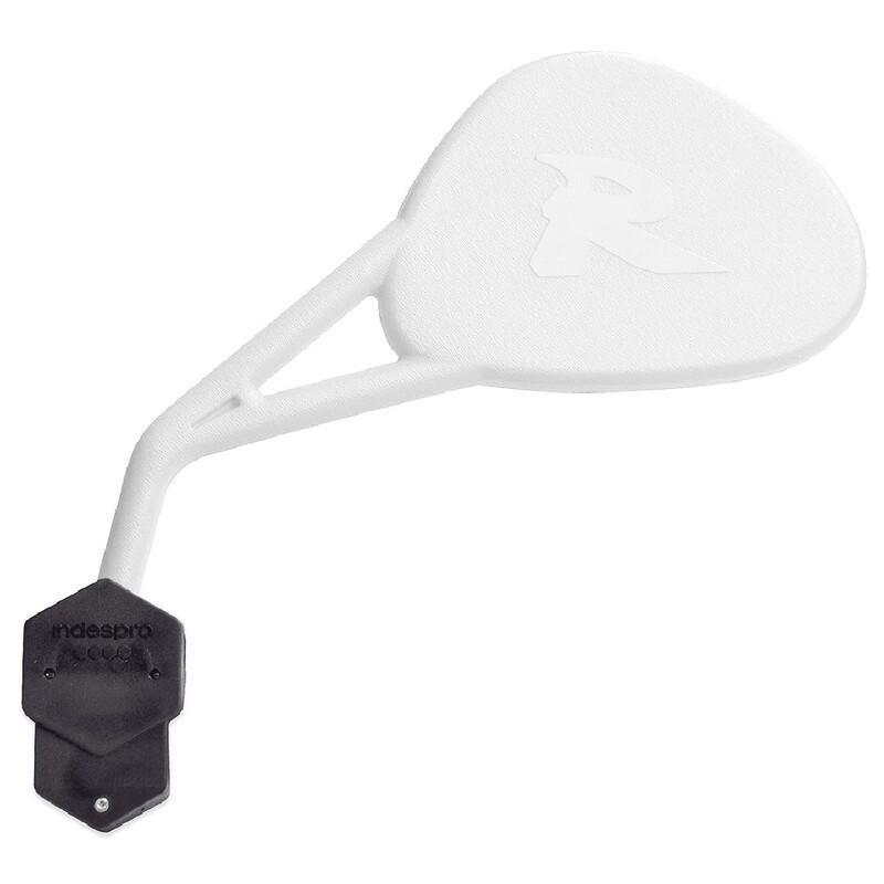 V PARTS PT93558 : Retrovisor izquierdo universal V PARTS Enduro R (homologado) con brida Blanco
