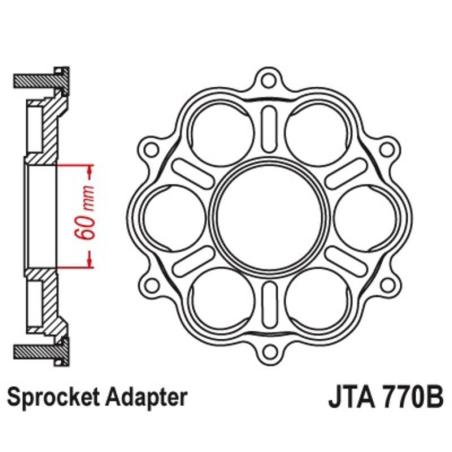 JT SPROCKETS JTA770B : Portacoronas JT770B