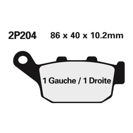 NISSIN 2P-204GS : Juego pastillas de freno NISSIN 2P204GS Tra. XLV600/650