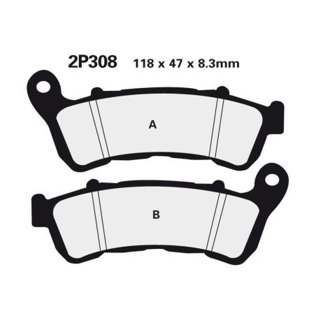 NISSIN 2P-308ST : Juego pastillas de freno NISSIN 2P308ST Del. XL1000V 04-