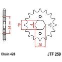 JT SPROCKETS JTF259.13 : Piñón JT 259 de acero con 13 dientes