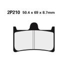 NISSIN 2P-210ST : Juego pastillas de freno NISSIN 2P210ST Del. Fazer 600 / R6
