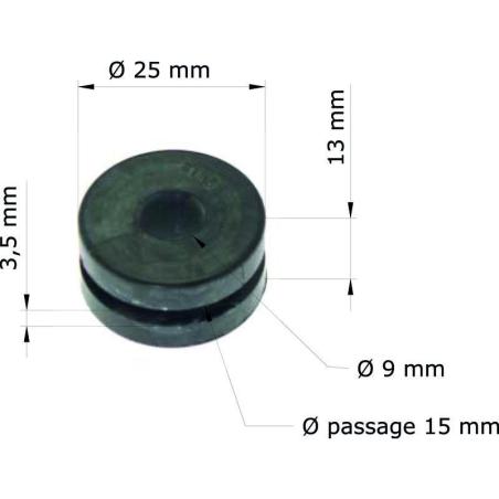 TOURMAX GRM-106/10 : Silentblock Honda CR125R '83/Protector radiador 19051-KA3-710 GRM-106/10 (Juego de 10)