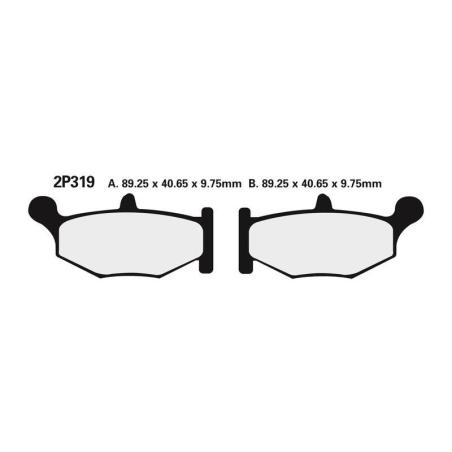 NISSIN 2P-319NS : Juego pastillas de freno NISSIN 2P319NS Tra. GSXR600-750 06