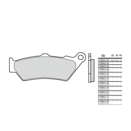 BREMBO 07BB03LA : Pastillas de freno sinterizadas Brembo 07BB03LA
