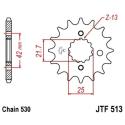 JT SPROCKETS JTF513.16RB : Piñón con goma anti-ruido JT SPROCKETS acero 513 - 530