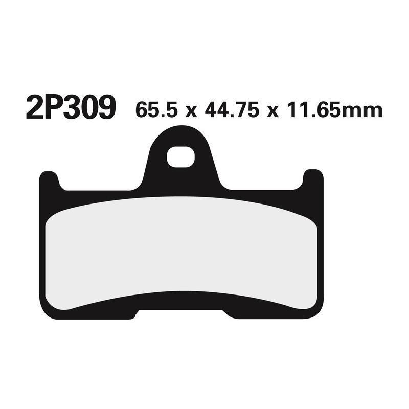 NISSIN 2P-309GS : Juego pastillas de freno NISSIN 2P309GS Tra. LX700-4A QUAD