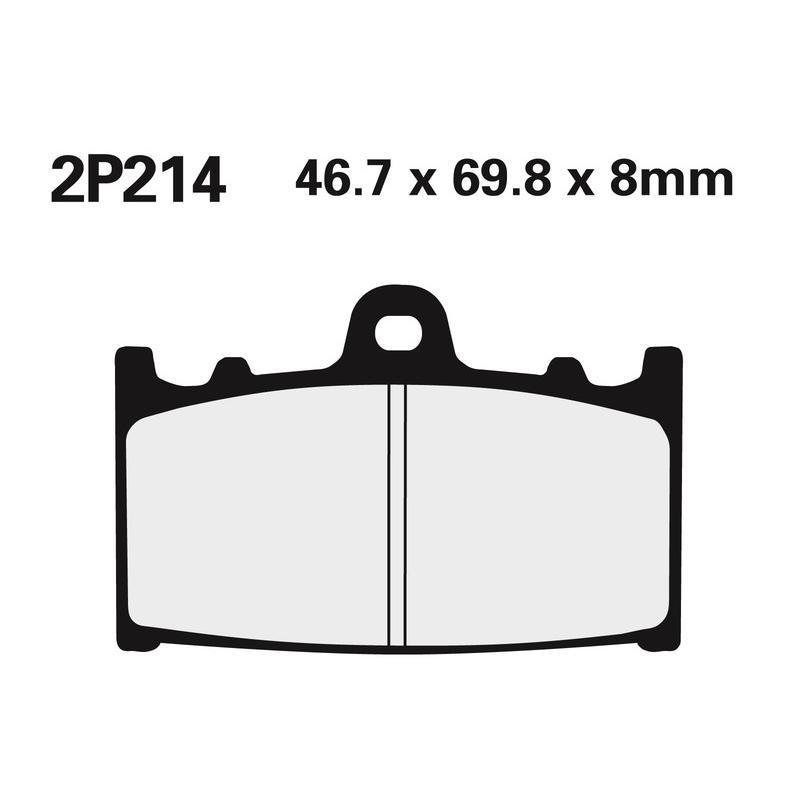 NISSIN 2P-214NS : Juego pastillas de freno NISSIN 2P214NS Del. RGV250 89