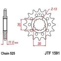 JT SPROCKETS JTF1591.16RB : Piñón con goma anti-ruido JT SPROCKETS acero 16 dientes 1591 - 525