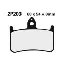 NISSIN 2P-203NS : Juego pastillas de freno NISSIN 2P203NS Del. Honda RS250
