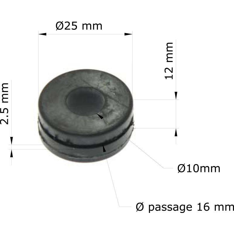TOURMAX GRM-126/10 : Silentblock Honda CBR900RR 92-94/Faro 19051-KA4-000 GRM-126/10 (Juego de 10)