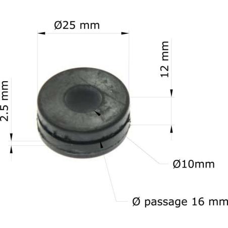 TOURMAX GRM-126/10 : Silentblock Honda CBR900RR 92-94/Faro 19051-KA4-000 GRM-126/10 (Juego de 10)