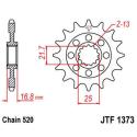 JT SPROCKETS JTF1373.17 : Piñón JT SPROCKETS acero estándar 1373 - Paso 520