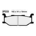 NISSIN 2P-233NS : Juego pastillas de freno NISSIN 2P233NS Del. XJ600 91-97