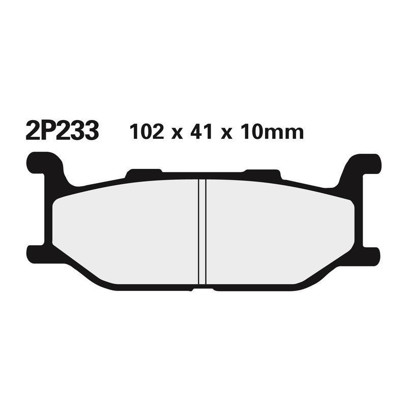NISSIN 2P-233NS : Juego pastillas de freno NISSIN 2P233NS Del. XJ600 91-97