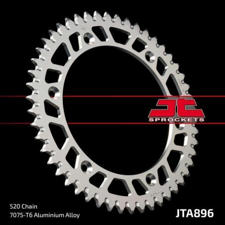 JT SPROCKETS JTA896.50BLK : Corona JT Aluminio negro JT 896 con 50 dientes