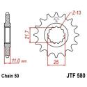 JT SPROCKETS JTF580.17RB : Piñón con goma anti-ruido JT SPROCKETS acero 580 - 530