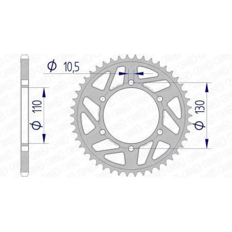 AFAM 13814-40 : Corona AFAM aluminio 13814 - Paso 520