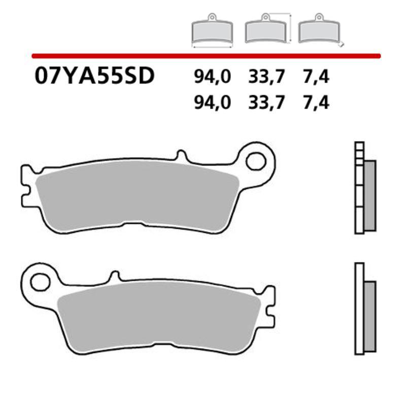 BREMBO 07YA55SD : Pastillas de freno sinterizadas BREMBO - 07YA55SD