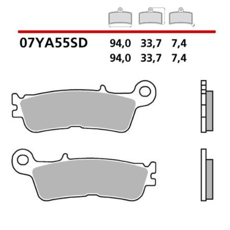 BREMBO 07YA55SD : Pastillas de freno sinterizadas BREMBO - 07YA55SD