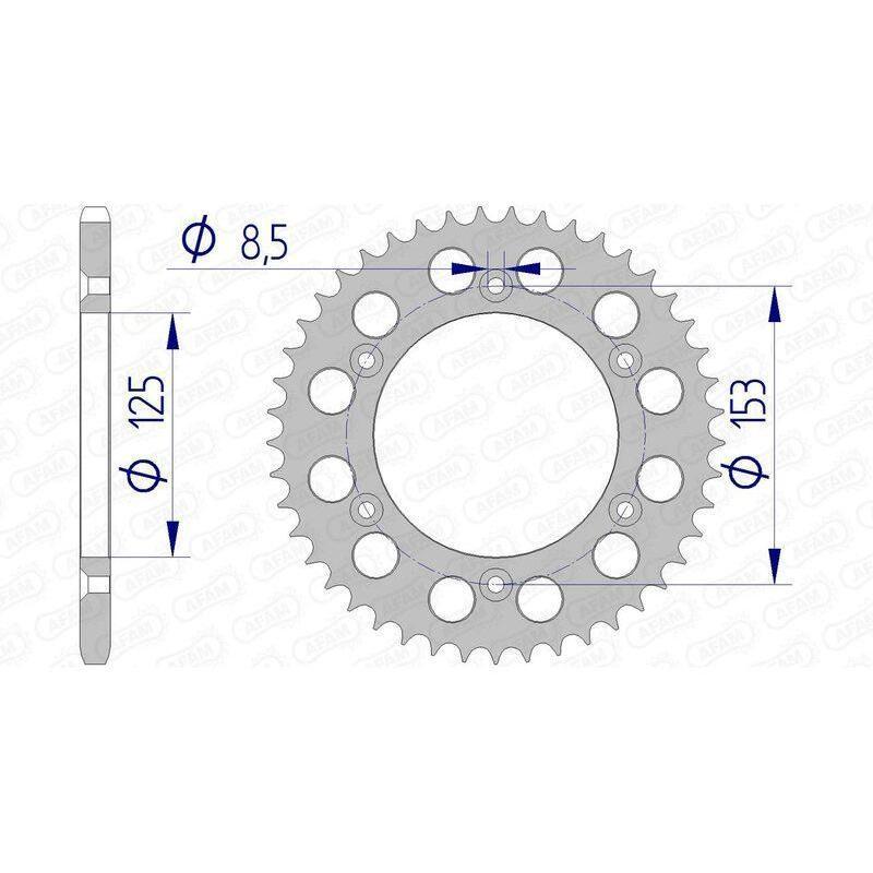 AFAM 11212N-41 : Corona AFAM aluminio ultraligera 11212 - Paso 520