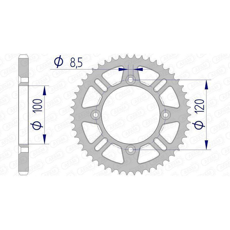 AFAM 15104N-47 : Corona AFAM aluminio 15104 - Paso 428