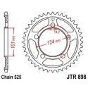 JT SPROCKETS JTR898.41ZBK : Corona JT 898 de zinc negro con 41 dientes