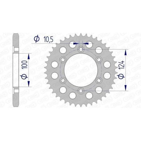 AFAM 51609-37 : Corona AFAM aluminio 51609 - Paso 525