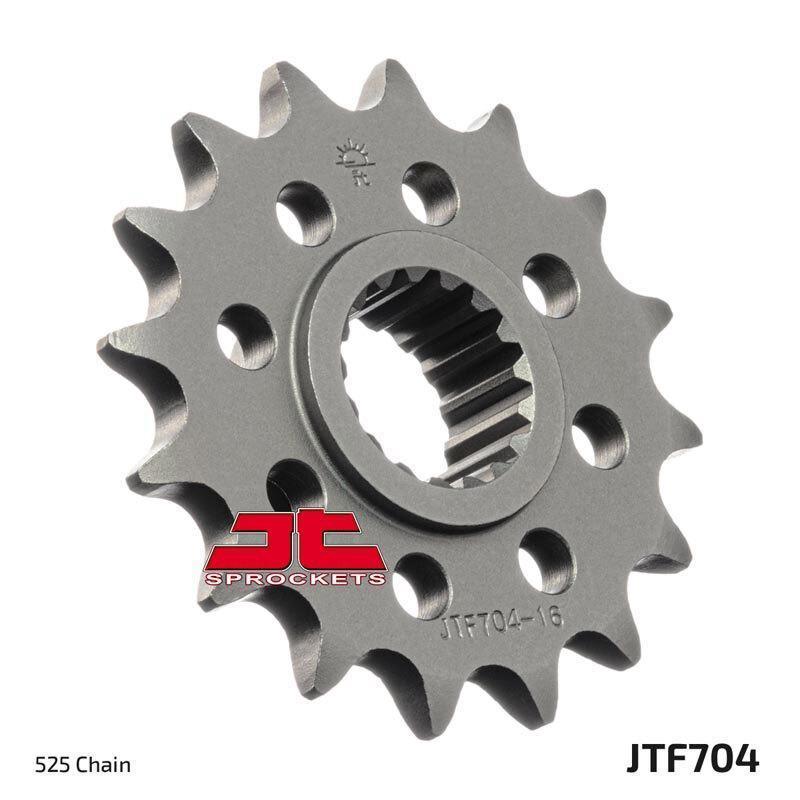 JT SPROCKETS JTF704.17RB : Piñón con goma anti-ruido JT SPROCKETS acero 704 - 525