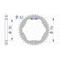 AFAM 51803-40 : Corona AFAM aluminio 51803 - Paso 525