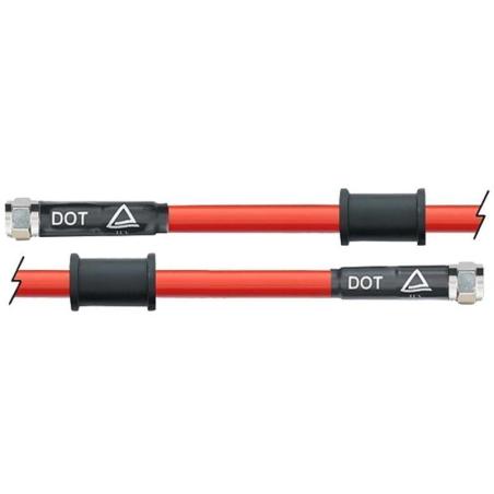 VENHILL 3H1175-RD : Latiguillo metálico rojo Venhill 1175mm tuercas cromadas