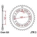JT SPROCKETS JTR3.47ZBK : Corona JT 3 de zinc negro con 47 dientes