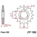 JT SPROCKETS JTF1595.16RB : Piñón con goma anti-ruido JT SPROCKETS acero 1595 - 520