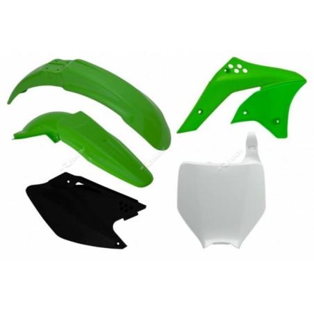 RACETECH R-KITKXF-OEM-505 : RACETECH Plastic Kit OEM Colour (2008) Green/Black Kawasaki KX-F250