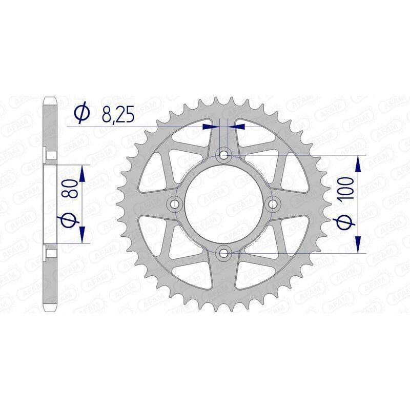AFAM 93320-41 : Corona AFAM aluminio 93320 - Paso 520